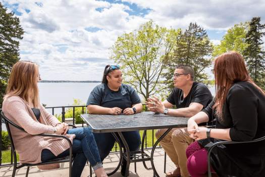 Outside tables at Gateway Foundation Lake Villa