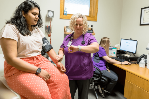 Doctor checking vitals at Gateway Foundation Jacksonville